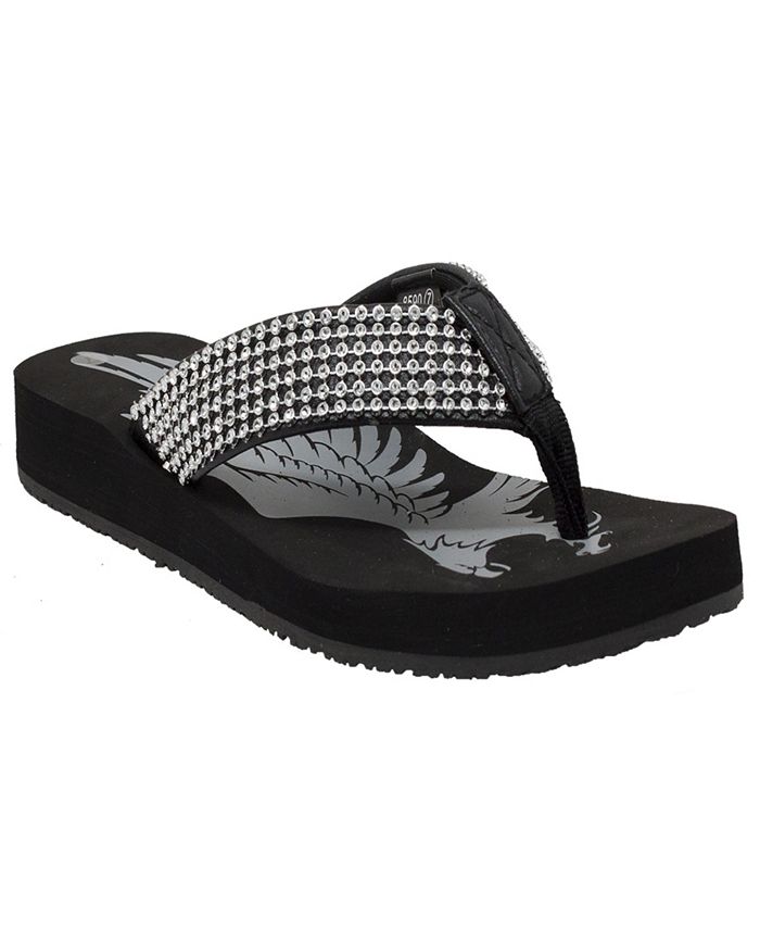 Shaboom Women's Jeweled Low Thong Sandal & Reviews - Sandals - Shoes ...