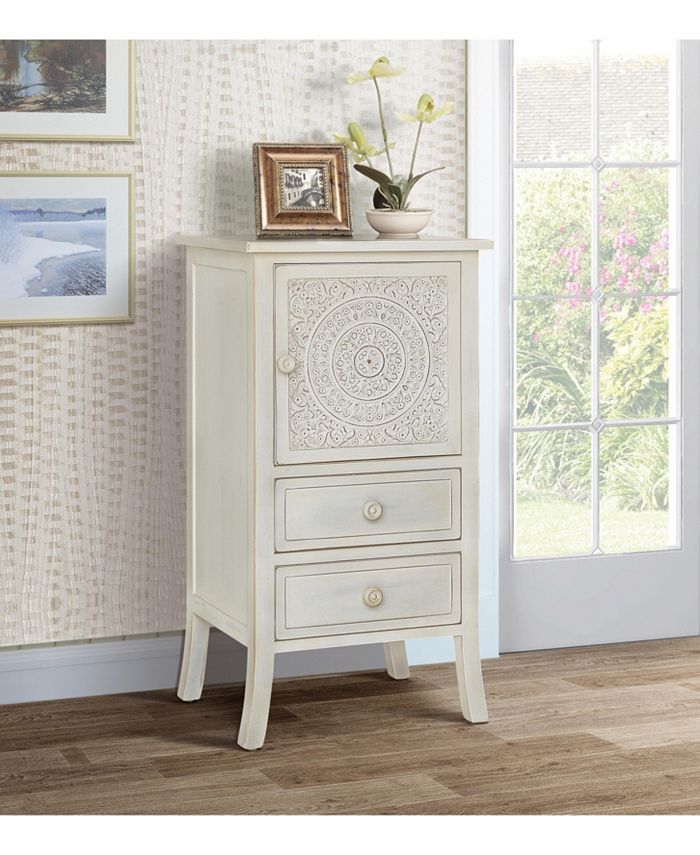 Gallerie Décor Antiqued Carved Chest Macy's