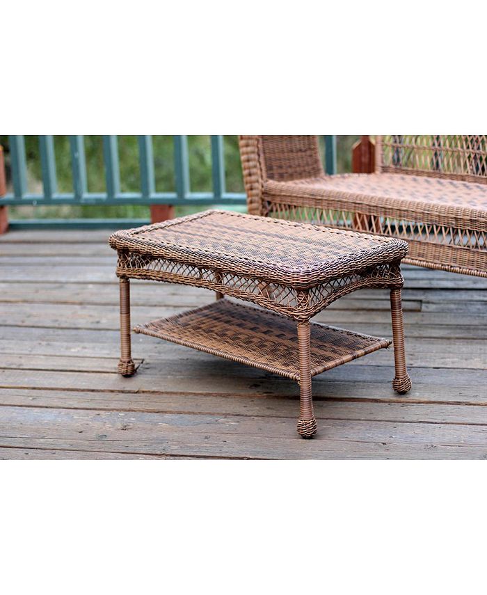 Jeco Wicker Patio Furniture Coffee Table Macy's