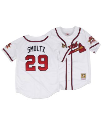 Mitchell & Ness, Shirts, Mitchell Ness Replica Atlanta Braves John Smoltz  Home Game Jersey