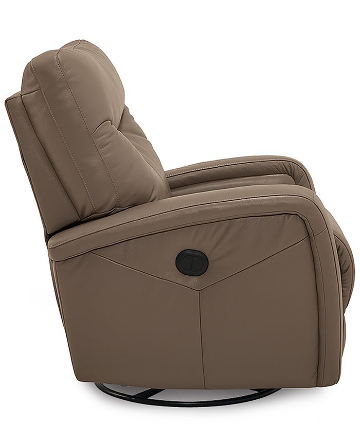 Furniture Finchley Leather Power Swivel Glider Recliner & Reviews