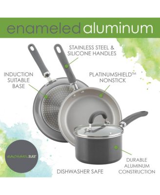 Create Delicious Aluminum Nonstick Skillet 9.5" and 11.75" Twin Pack