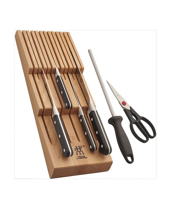 Zwilling Pro 7pc Block Set w/ Beechwood InDrawer Knife Tray & Reviews