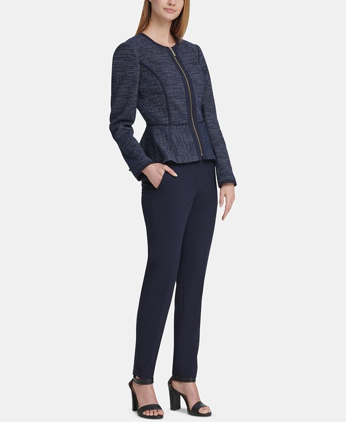DKNY ZipFront Contrast Jacket Macy's