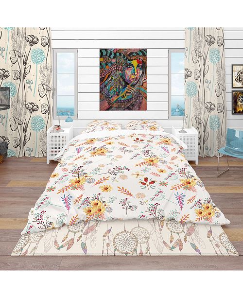 Design Art Designart Floral Pretty Pattern With Colorful Pastel