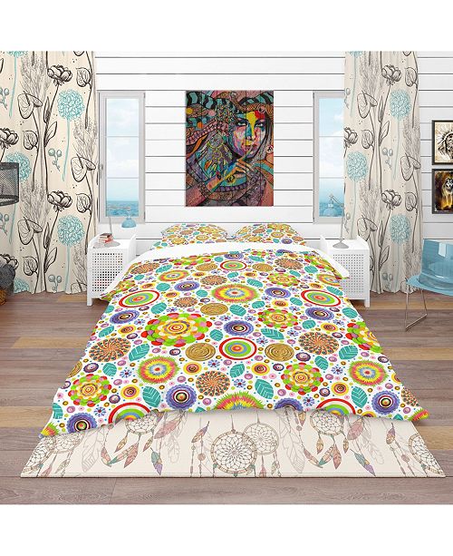 Design Art Designart Fashionable Flowers Pattern Bohemian And