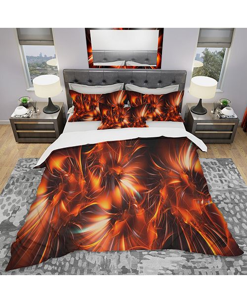 Design Art Designart Orange Startbusts Modern And Contemporary
