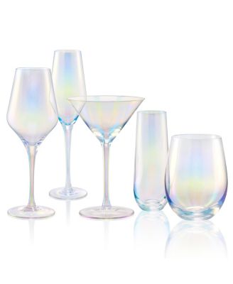 Artland Luster Clear Stemless Glass - Set of 4