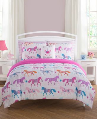 twin comforter unicorn
