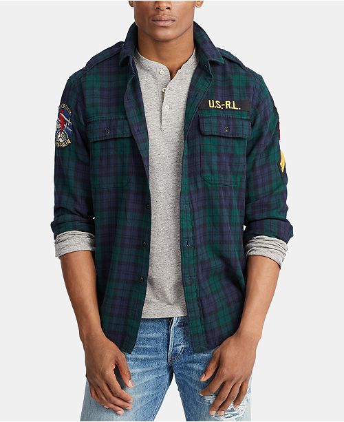 Polo Ralph Lauren Men S Twill Military Sport Shirt Reviews