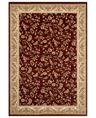 Kenneth Mink - Area Rug, Princeton Floral Red 5'3" x 7'4"
