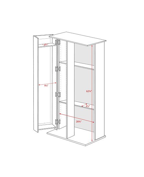 Prepac Grande Locking Media Storage Cabinet With Shaker Doors