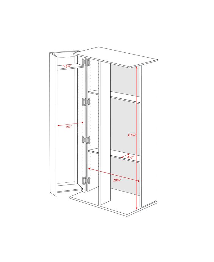 Prepac Grande Locking Media Storage with Shaker Doors Macy's