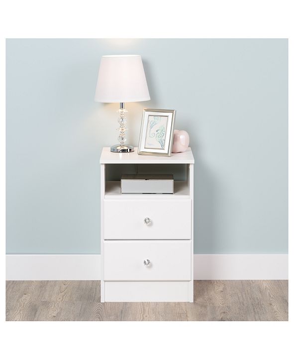 Prepac Astrid 2Drawer Nightstand with Acrylic Knobs & Reviews