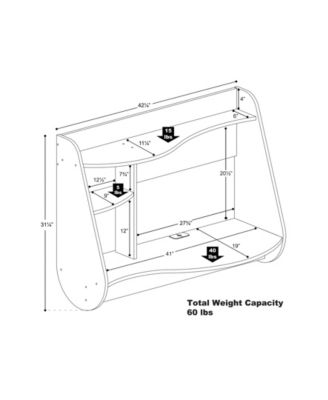 Prepac Kurv Floating Desk