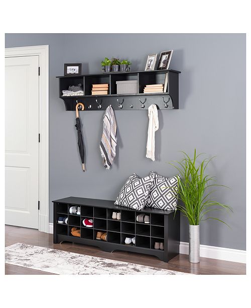 Prepac 24 Pair Shoe Storage Cubby Bench Reviews Furniture Macy S