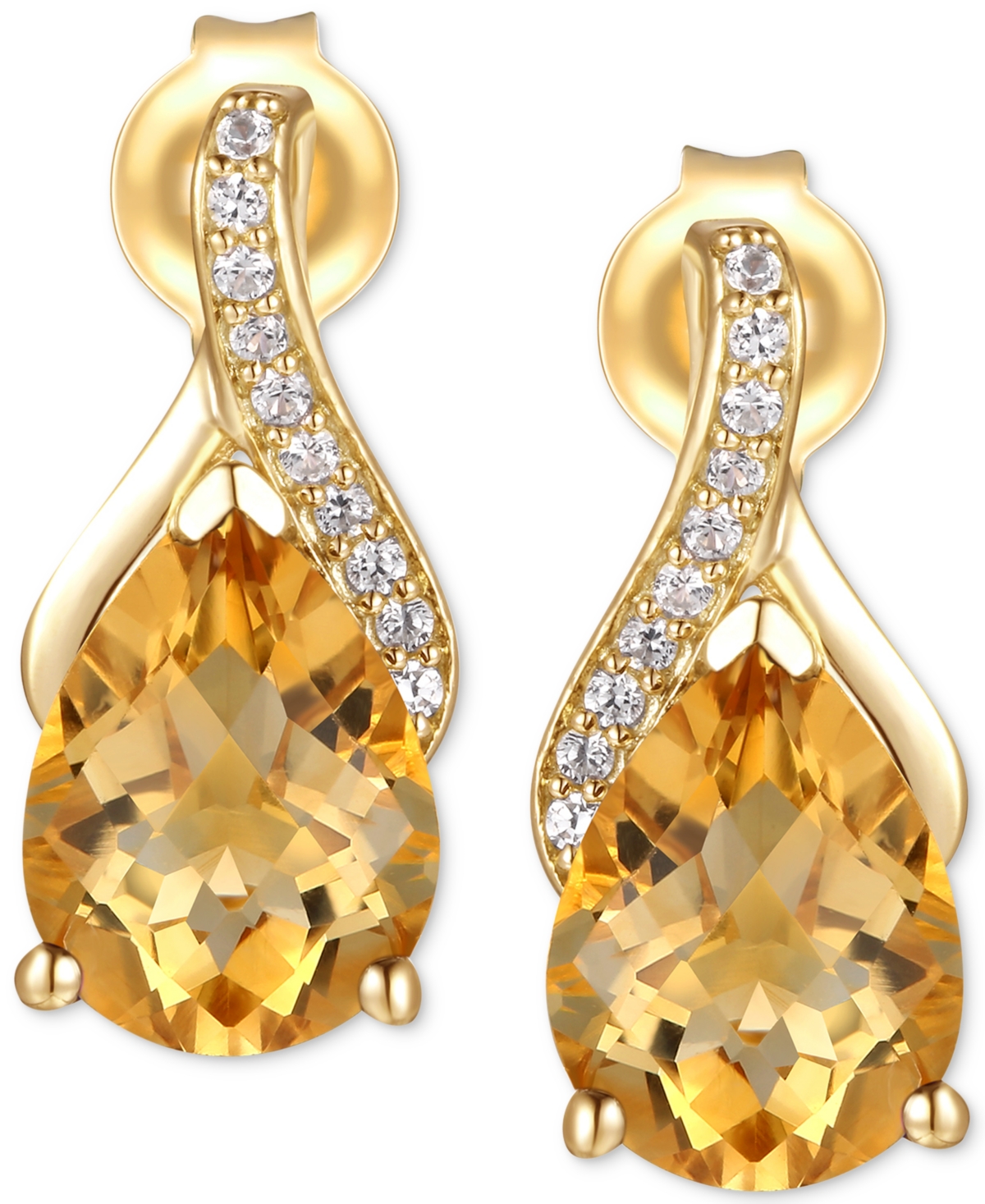Amethyst (2-1/10 ct. t.w.) & Diamond Accent Drop Earrings in 14k Gold (Also Available  Mystic Topaz, Blue Topaz, and Rhodolite Garnet) - Ci
