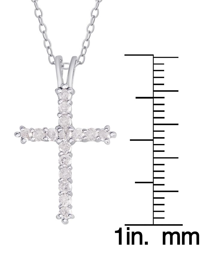 Macys silver shop cross necklace