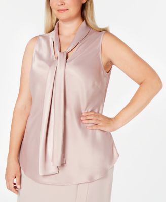 Nine West - Plus Size Charmeuse Top