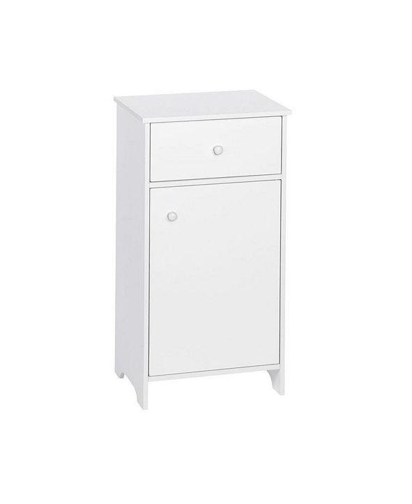 RiverRidge Medford Single Door Wood Floor Cabinet with Drawer in White