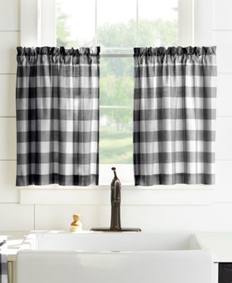 Elrene Home Fashions - Farmhouse Living Buffalo Check 30" x 36" Window Tier Set