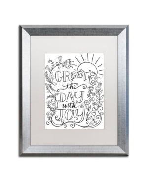 Trademark Global Elizabeth Caldwell 'greet The Day With Joy' Matted Framed Art In Multi