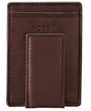 Fossil Ingram Magnetic Card Case Leather Wallet