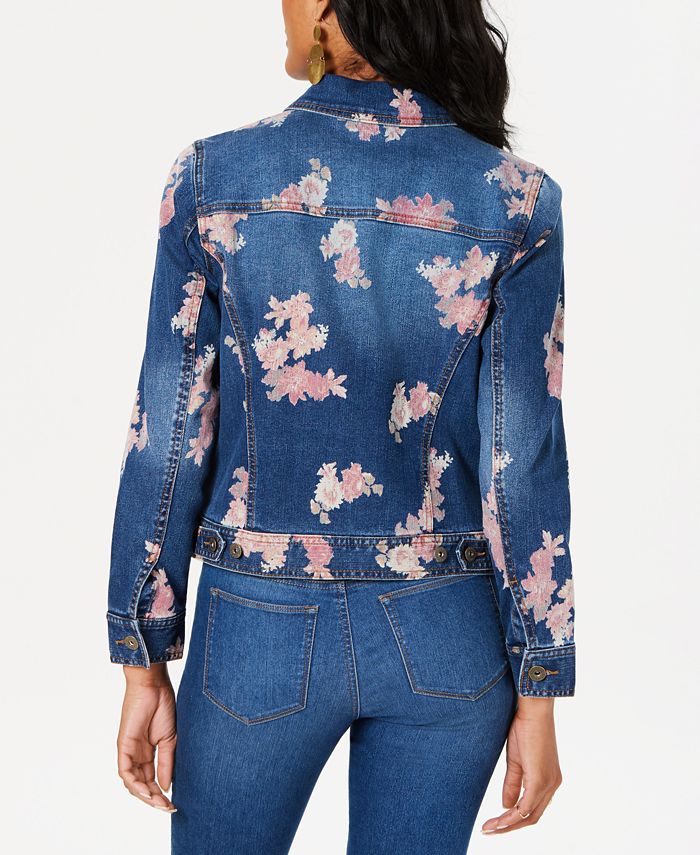 Style & Co Floral Jean Jacket, Created for Macy's - Macy's