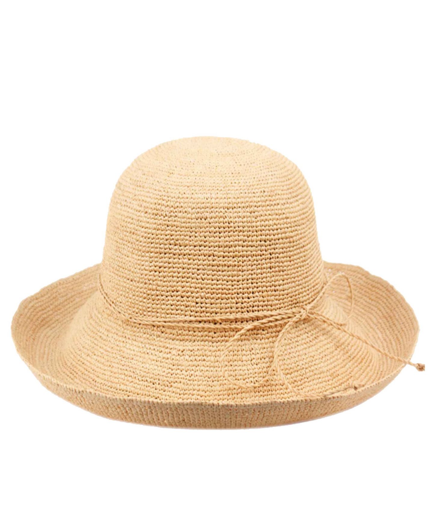 Женский головной убор Epoch Hats Company Angela & William Raffia Roll Up Brim Sun Cloche Hat, цвет: Телесный — фото 1