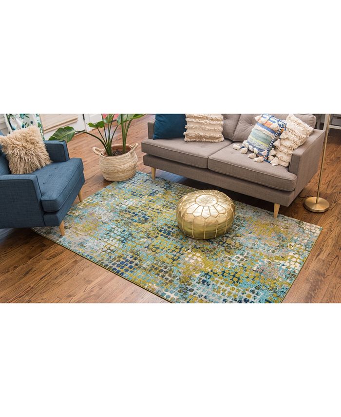 Bayshore Home Crisanta Crs4 Green 4' x 6' Area Rug Macy's