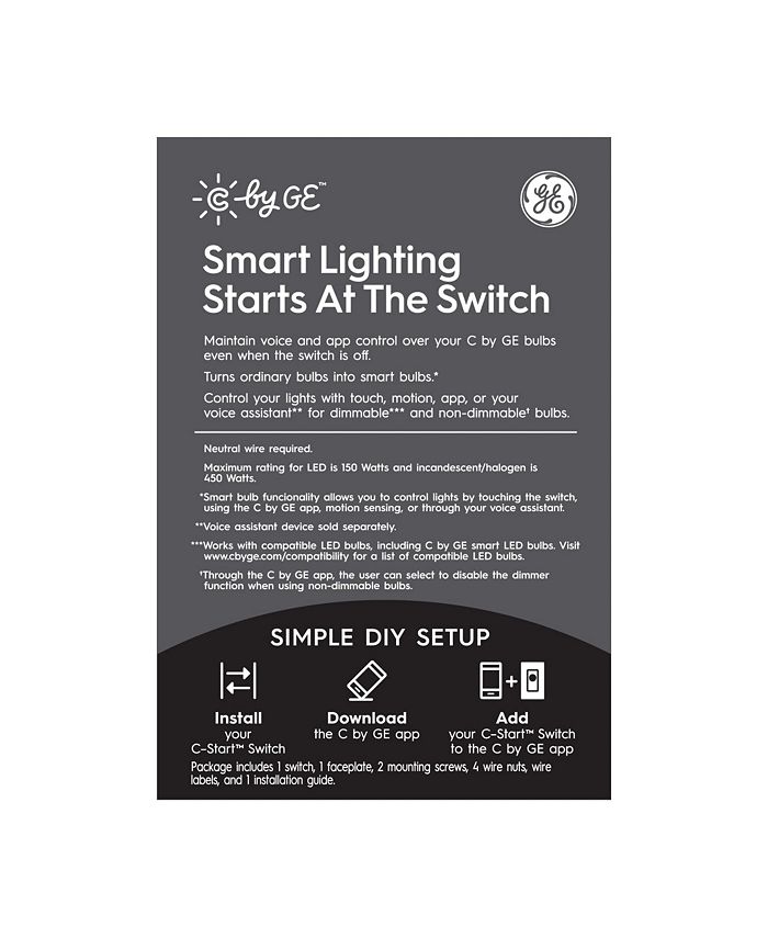 C by GE GE CStart Smart Switch Motion Sensing Dimmer Macy's