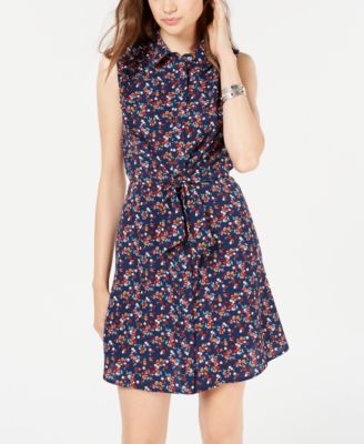 Be Bop Juniors' Tie-Front Shirtdress 