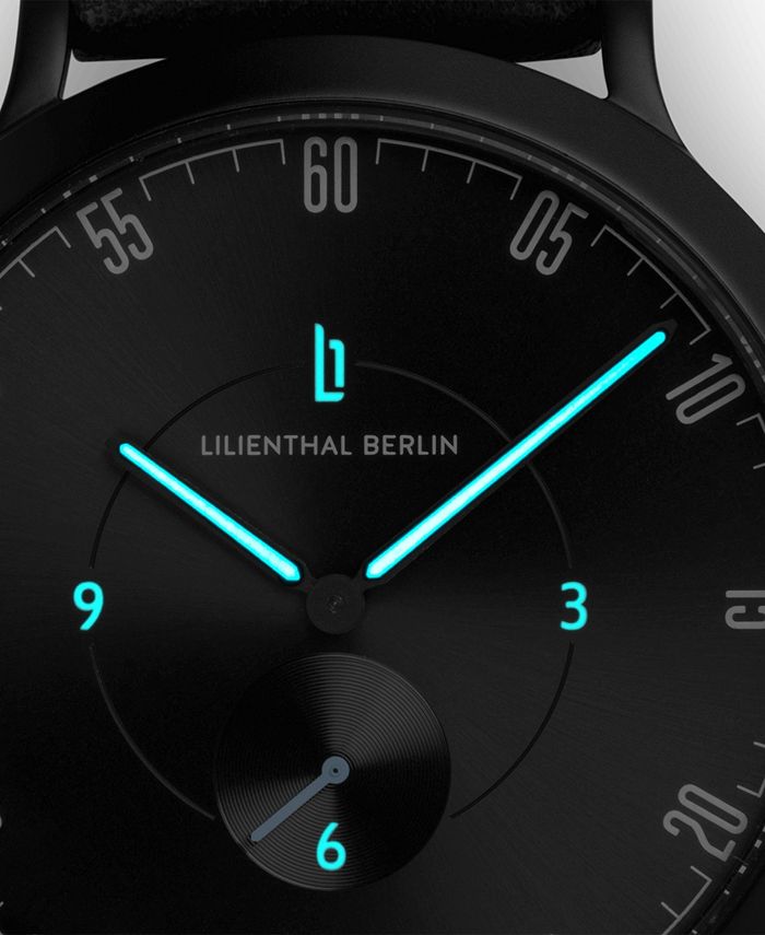 Lilienthal Berlin L1 All Black Leather Watch 37mm & Reviews - All ...