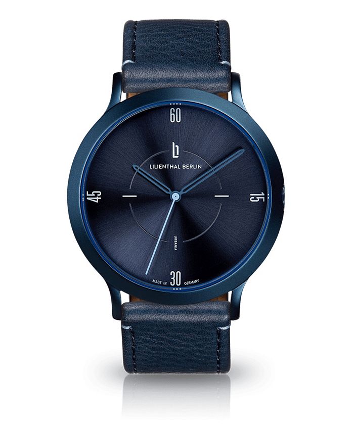 Lilienthal Berlin Urbania All Blue Leather Watch 40mm Macy's
