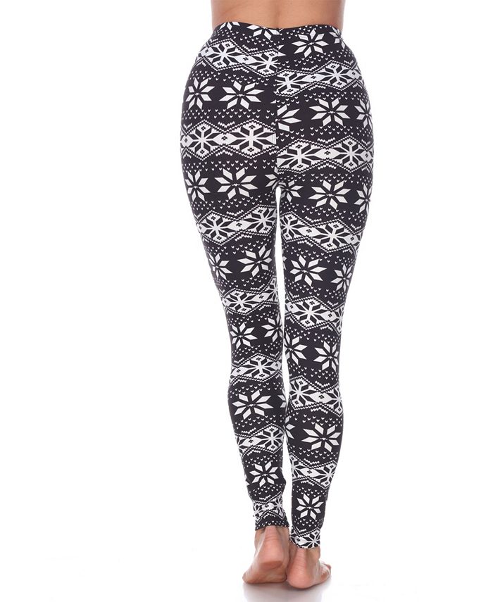 White Mark Women's One Size Fits Most Printed Leggings - Macy's
