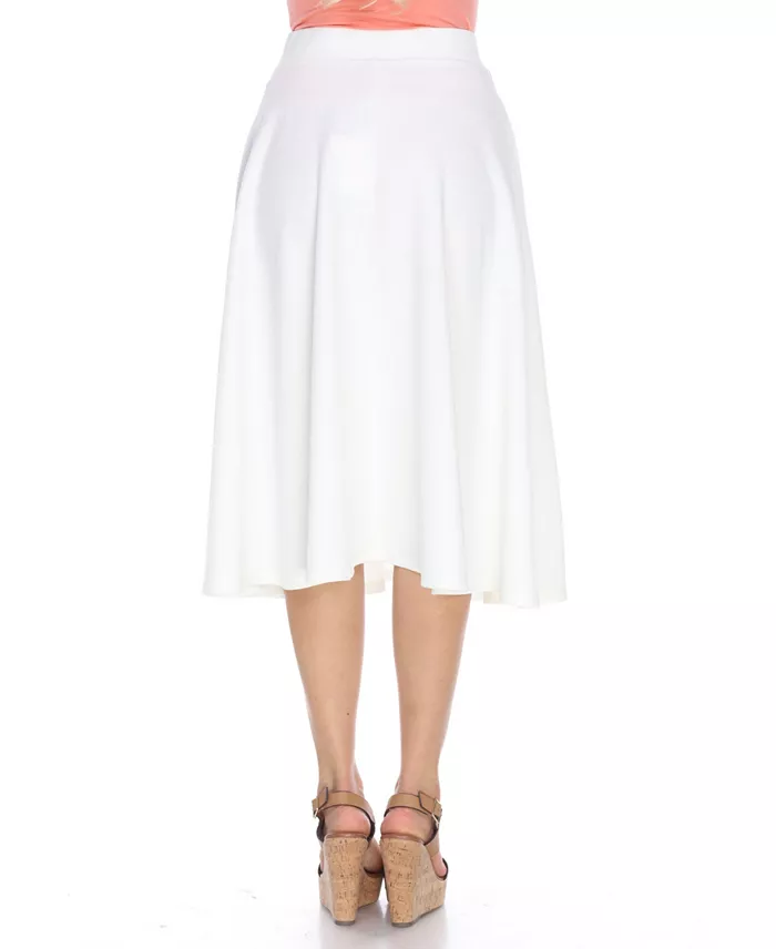 Flared Midi Skirt with Pockets - thumbnail 4