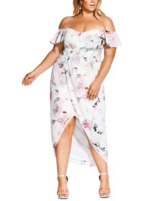 City Chic - Trendy Plus Size Heartbreaker Floral Maxi Dress