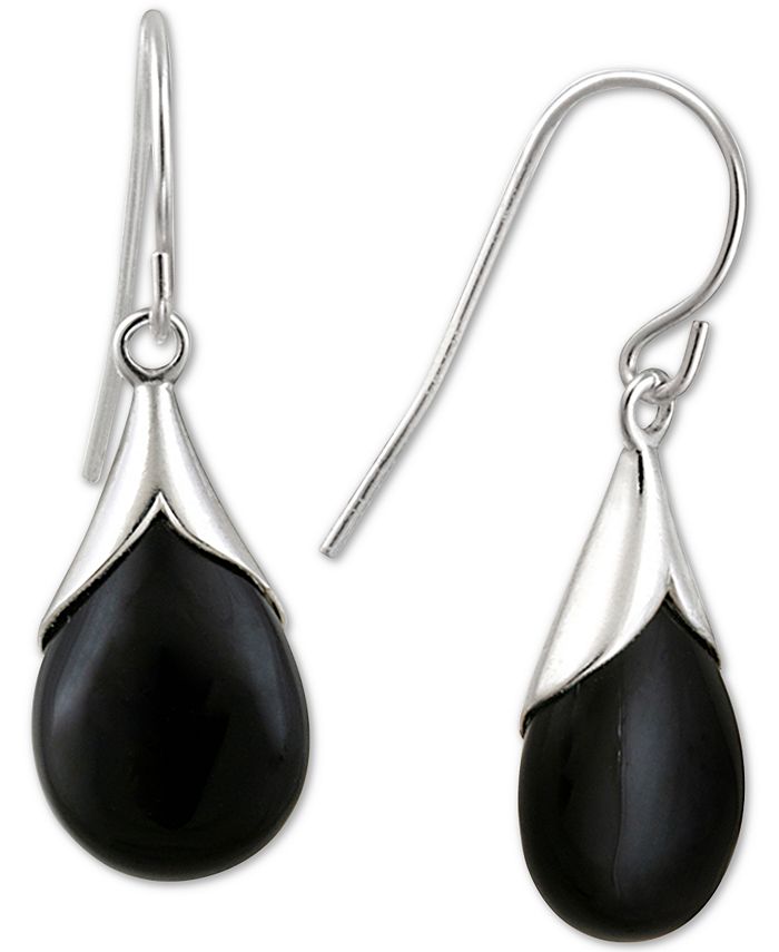 Giani Bernini Stone Drop Earrings in Sterling Silver, Created for Macy ...