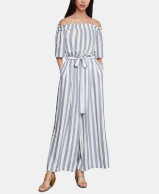 bcbg striped jumpsuit