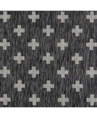 Novogratz Villa Vi-01 Charcoal 5'3" x 7'6" Outdoor Area Rug