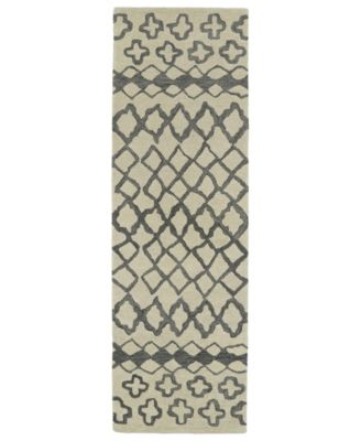 Casablanca CAS01-75 Gray 3' x 10' Runner Rug