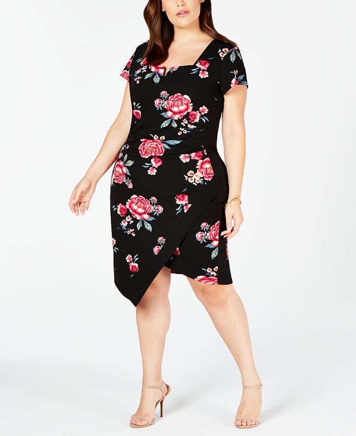 Almost Famous Trendy Plus Size Cutout Bodycon Dress - Macy's