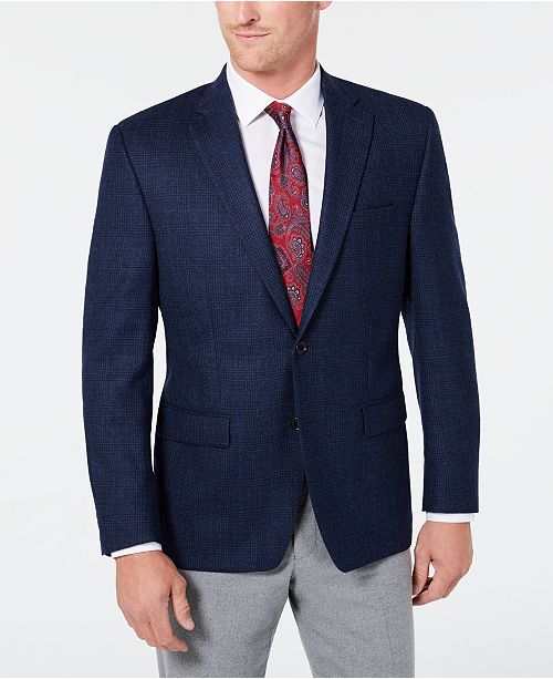 Lauren Ralph Lauren Men's ClassicFit UltraFlex Stretch Navy Plaid