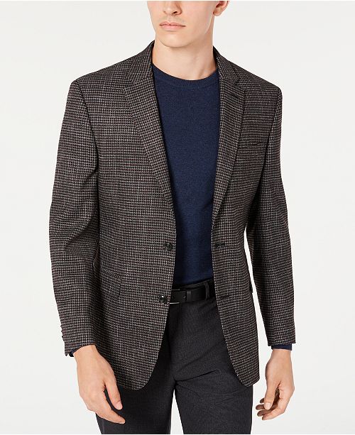 Tommy Hilfiger Men S Modern Fit Thflex Stretch Wine Black Check