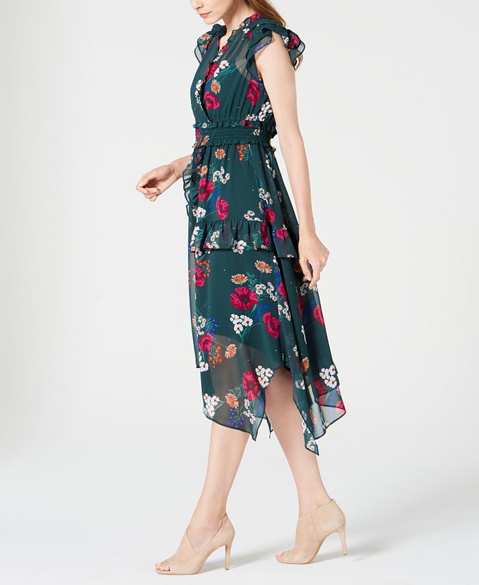 Calvin Klein Surplice Floral Dress & Reviews - Dresses - Women - Macy's