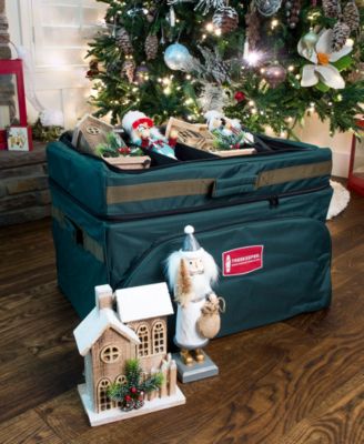 Christmas Ornament Storage Box with Top Pocket