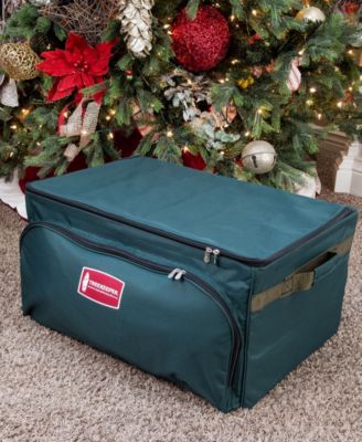 3 Tray Christmas Ornament Storage Box with Front Pocket