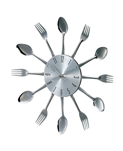 Stilnovo Metal Fork And Spoon Wall Clock Reviews Clocks Home Decor Macy S