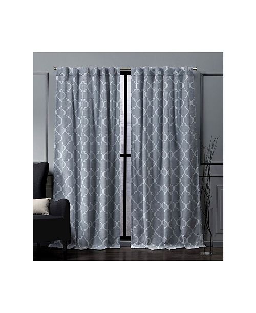 Exclusive Home Nicole Miller Treillage Woven Blackout Hidden Tab