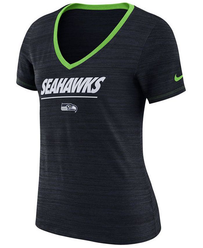 Nike Women's Seattle Seahawks Dri-Fit V-Neck T-Shirt & Reviews - Sports ...